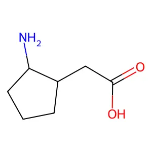 rac-2-[(1R,2S)-2-aminocyclopentyl]acetic acid structure