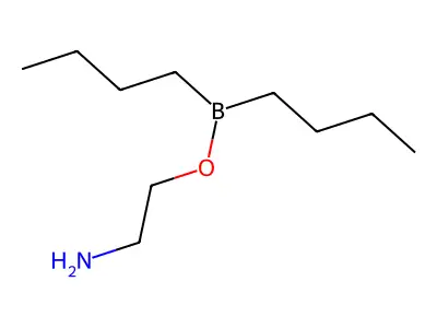 Dibutylborinic acid, ethanolamine ester structure
