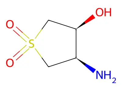 Thiophene-3-ol, 4-aminotetrahydro-, 1,1-dioxide, (3S,4R)- structure