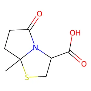 rac-(3r,7as)-7a-methyl-5-oxo-hexahydropyrrolo[2,1-b][1,3]thiazole-3-carboxylic acid structure