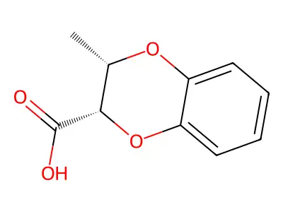 (2S,3S)-2-methyl-2,3-dihydro-1,4-benzodioxine-3-carboxylic acid structure