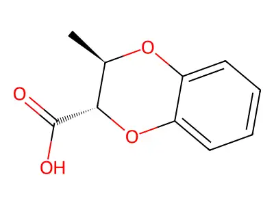 (2R,3S)-2-methyl-2,3-dihydro-1,4-benzodioxine-3-carboxylic acid structure