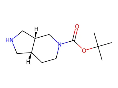 rac-tert-butyl (3aR,7aS)-octahydro-1H-pyrrolo(3,4-c)pyridine-5-carboxylate structure