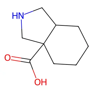 rac-(3aR,7aR)-octahydro-1H-isoindole-3a-carboxylic acid structure