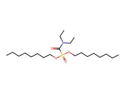 Phosphonic acid, (diethylcarbamoyl)-, dioctyl ester structure