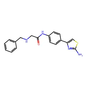 Acetamide, N-[4-(2-amino-4-thiazolyl)phenyl]-2-[(phenylmethyl)amino]- structure