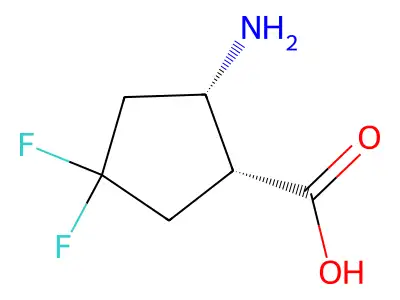 (1R,2S)-2-amino-4,4-difluoro-cyclopentanecarboxylic acid structure
