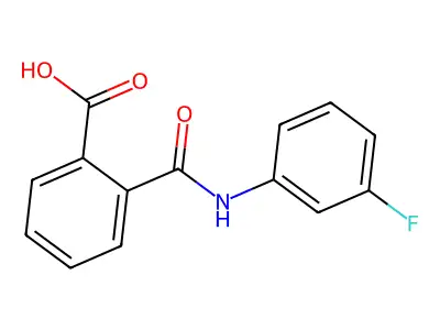 2-[(3-Fluorophenyl)carbamoyl]benzoic acid structure