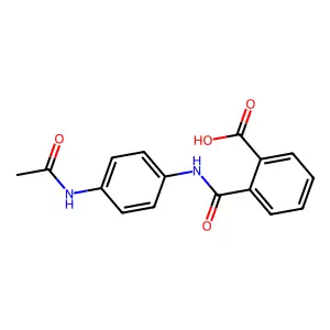 2-[(4-Acetamidophenyl)carbamoyl]benzoic acid structure