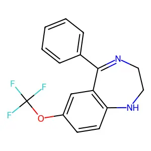 1H-1,4-Benzodiazepine, 2,3-dihydro-5-phenyl-7-trifluoromethoxy- structure