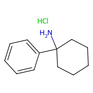 Cyclohexanamine, 1-phenyl-, hydrochloride (1:1) structure