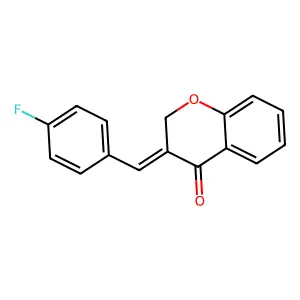 (3E)-3-[(4-fluorophenyl)methylidene]chromen-4-one structure
