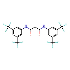 N,N'-bis[3,5-bis(trifluoromethyl)phenyl]propanediamide structure