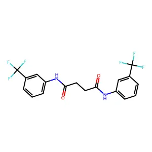 N,N'-bis[3-(trifluoromethyl)phenyl]butanediamide structure