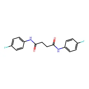 N,N'-bis(4-fluorophenyl)butanediamide structure