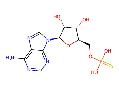 2-(6-Aminopurin-9-yl)-5-(dihydroxyphosphinothioyloxymethyl)oxolane-3,4-diol structure