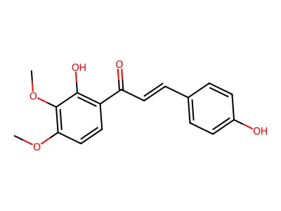 1-(2-Hydroxy-3,4-dimethoxyphenyl)-3-(4-hydroxyphenyl)prop-2-en-1-one structure