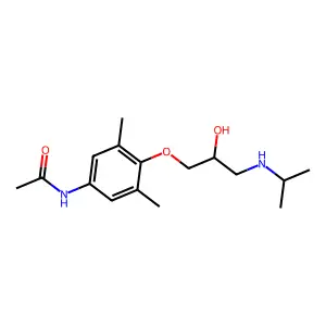 N-[4-[2-Hydroxy-3-[(1-methylethyl)amino]propoxy]-3,5-dimethylphenyl]acetamide structure
