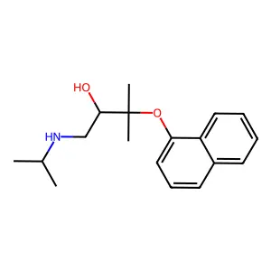 2-Butanol, 1-(isopropylamino)-3-methyl-3-(1-naphthyloxy)- structure