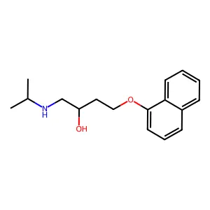 2-Butanol, 1-(isopropylamino)-4-(1-naphthyloxy)- structure