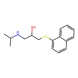 2-Propanol, 1-(isopropylamino)-3-(1-naphthylthio)- structure