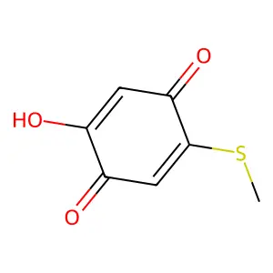 p-Benzoquinone, 2-hydroxy-5-(methylthio)- structure