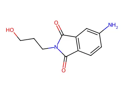 5-amino-2-(3-hydroxypropyl)-1H-isoindole-1,3(2H)-dione structure