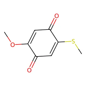 p-Benzoquinone, 2-methoxy-5-(methylthio)- structure