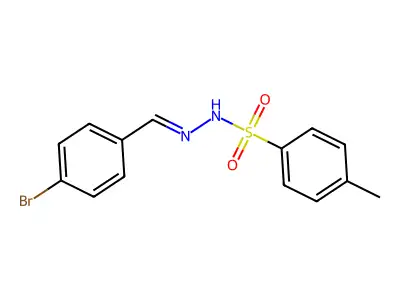 N-[(4-bromophenyl)methylideneamino]-4-methylbenzenesulfonamide structure