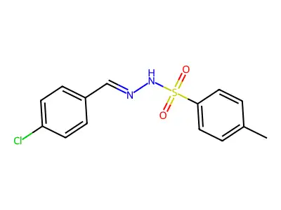 N-[(4-chlorophenyl)methylideneamino]-4-methylbenzenesulfonamide structure