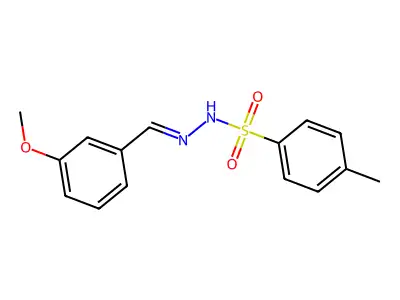 N-[(3-methoxyphenyl)methylideneamino]-4-methylbenzenesulfonamide structure