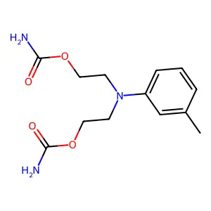 Ethanol, 2,2'-(m-tolylimino)di-, dicarbamate (ester) structure