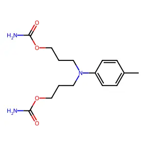 Carbamic acid, 3-(N-(3'-hydroxypropyl)-N-(p-tolyl)amino)propyl ester, carbamate structure