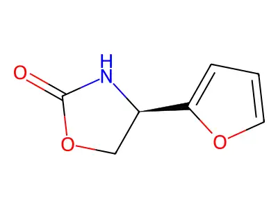 (4R)-4-(furan-2-yl)-1,3-oxazolidin-2-one structure