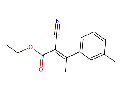 2-Cyano-3-(3-methylphenyl)-but-2-enoic acid ethyl ester structure