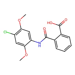 2-[(4-Chloro-2,5-dimethoxyphenyl)carbamoyl]benzoic acid structure