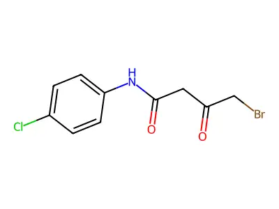 4-bromo-N-(4-chlorophenyl)-3-oxobutanamide structure