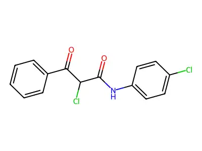 2-chloro-N-(4-chlorophenyl)-3-oxo-3-phenylpropanamide structure