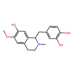(S)-3'-Hydroxy-N-methylcoclaurine structure