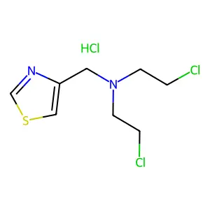 Thiazole, 4-((bis(2-chloroethyl)amino)methyl)-, hydrochloride structure