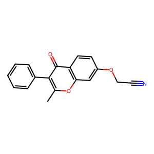 2-((2-methyl-4-oxo-3-phenyl-4H-chromen-7-yl)oxy)acetonitrile structure