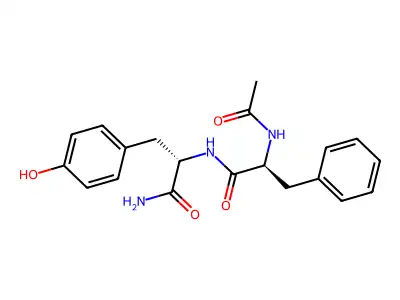 N-[1-carbamoyl-2-(4-hydroxyphenyl)ethyl]-2-acetamido-3-phenylpropanamide structure