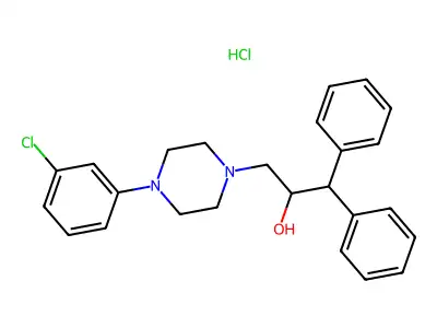3-(4-(3-Chlorophenyl)piperazin-1-yl)-1,1-diphenyl-2-propanol structure
