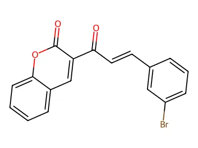 3-[3-(3-Bromophenyl)prop-2-enoyl]chromen-2-one structure