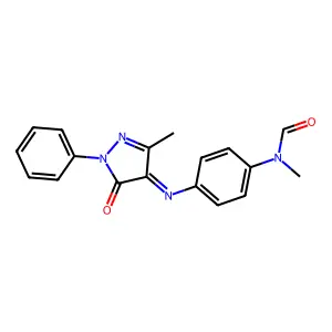 Formanilide, N-methyl-4'-[(3-methyl-5-oxo-1-phenyl-2-pyrazolin-4-ylidene)amino]- structure