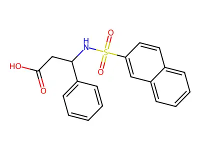 3-(naphthalene-2-sulfonamido)-3-phenylpropionic Acid structure