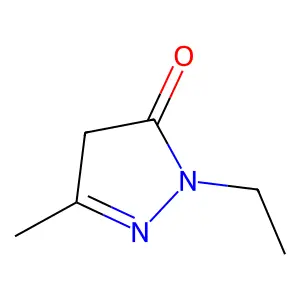 1-ethyl-3-methyl-4,5-dihydro-1H-pyrazol-5-one structure