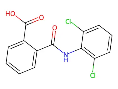 2-[[(2,6-Dichlorophenyl)amino]carbonyl]benzoic acid structure