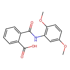 2-[(2,5-Dimethoxyphenyl)carbamoyl]benzoic acid structure