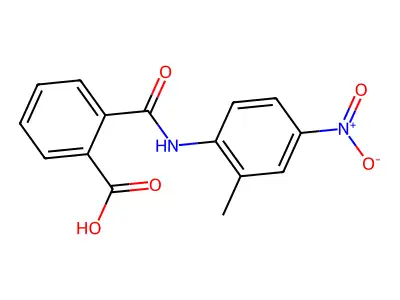 N-(2-Methyl-4-nitrophenyl)phthalamic acid structure